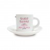 Tazzina da caffè con piattino in ceramica "Buona festa della Mamma"