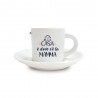 Tazzina da caffè con piattino in ceramica "Casa è dove c'è la Mamma"