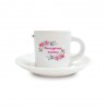 Tazzina da caffè con piattino in ceramica "Buongiorno Mamma"