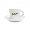 Tazzina da caffè con piattino in ceramica "farfalle" da personalizzare