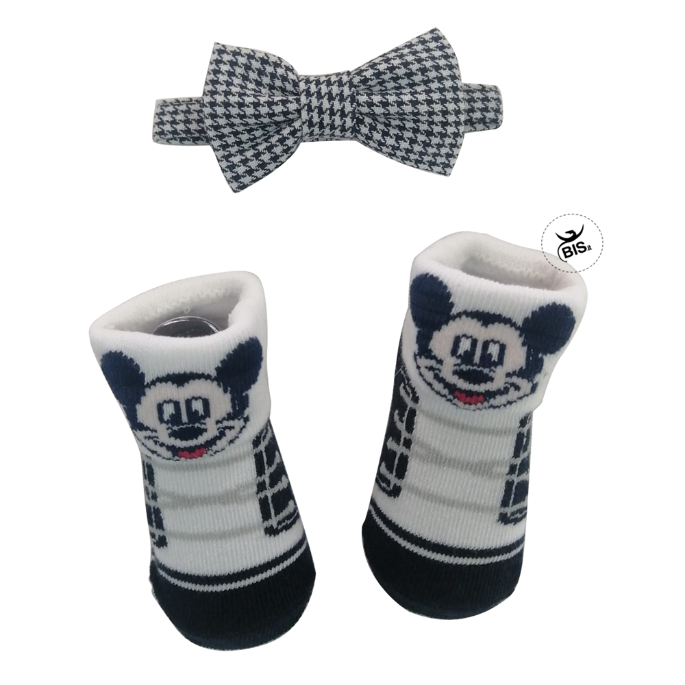 Set disney calzini e papillon "Mickey mouse" blu