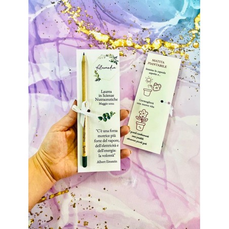 Kit 7 pz. Matita con semi da piantare con packaging  da personalizzare