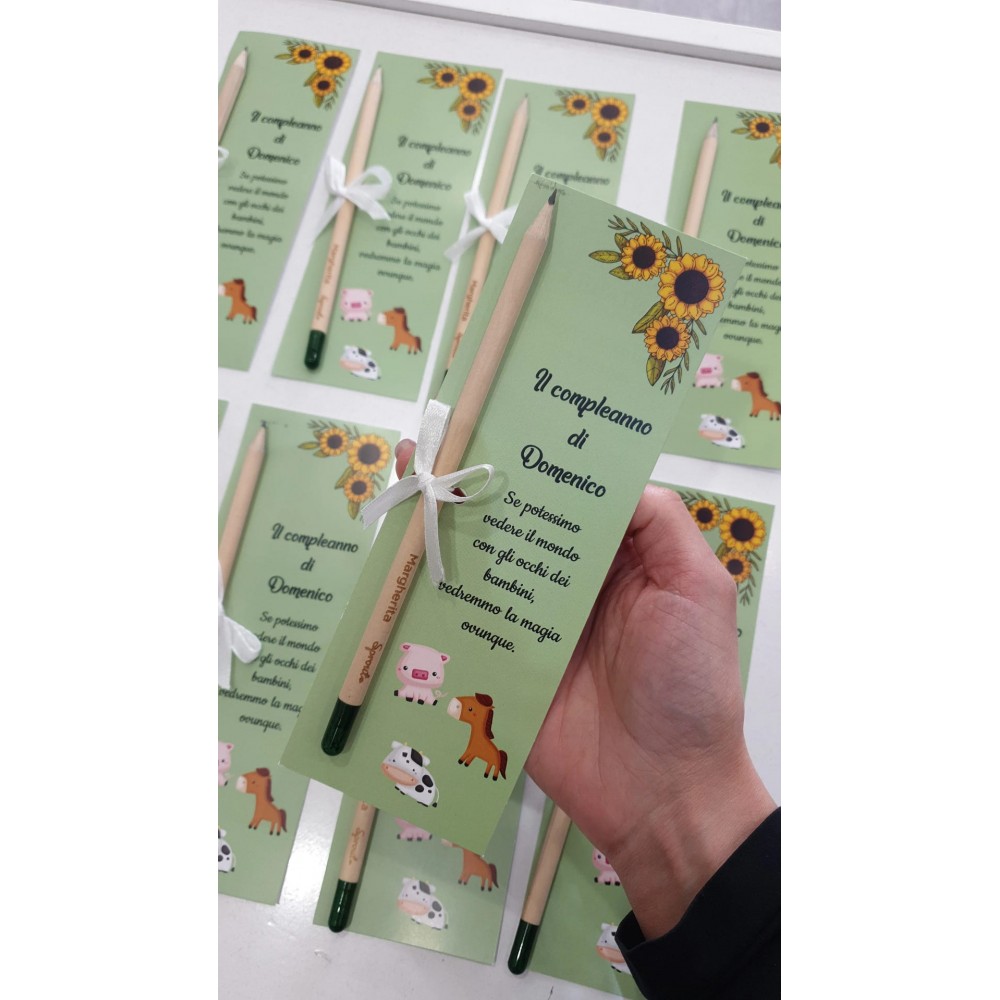 Kit 7 pz. Matita con semi da piantare con packaging  da personalizzare