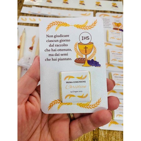 cioccolatini segnaposto bomboniera comunione