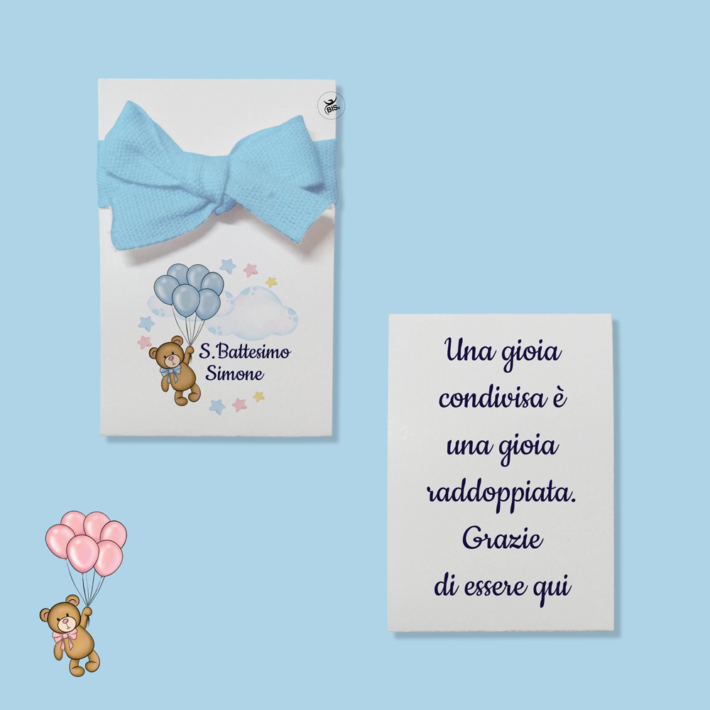 Kit 8pz astucci in carta per confetti "Teddy collection"