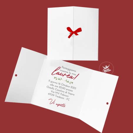 Kit 9 pezzi Inviti con apertura a finestra "Linea Laurea Classic"
