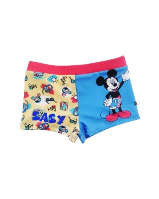 Boxer neonato da mare "Mickey fun day" bordino rosso