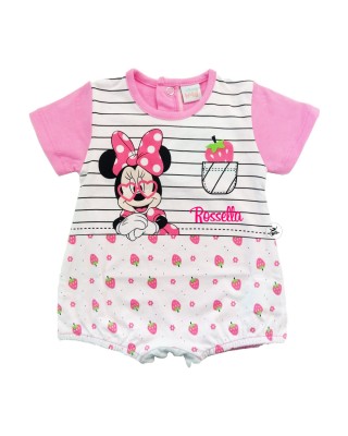 Pagliaccetto estivo "Minnie strawberry" rosa