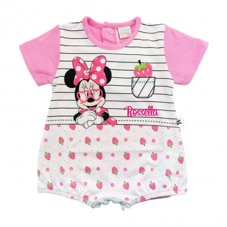 Pagliaccetto estivo "Minnie strawberry" rosa