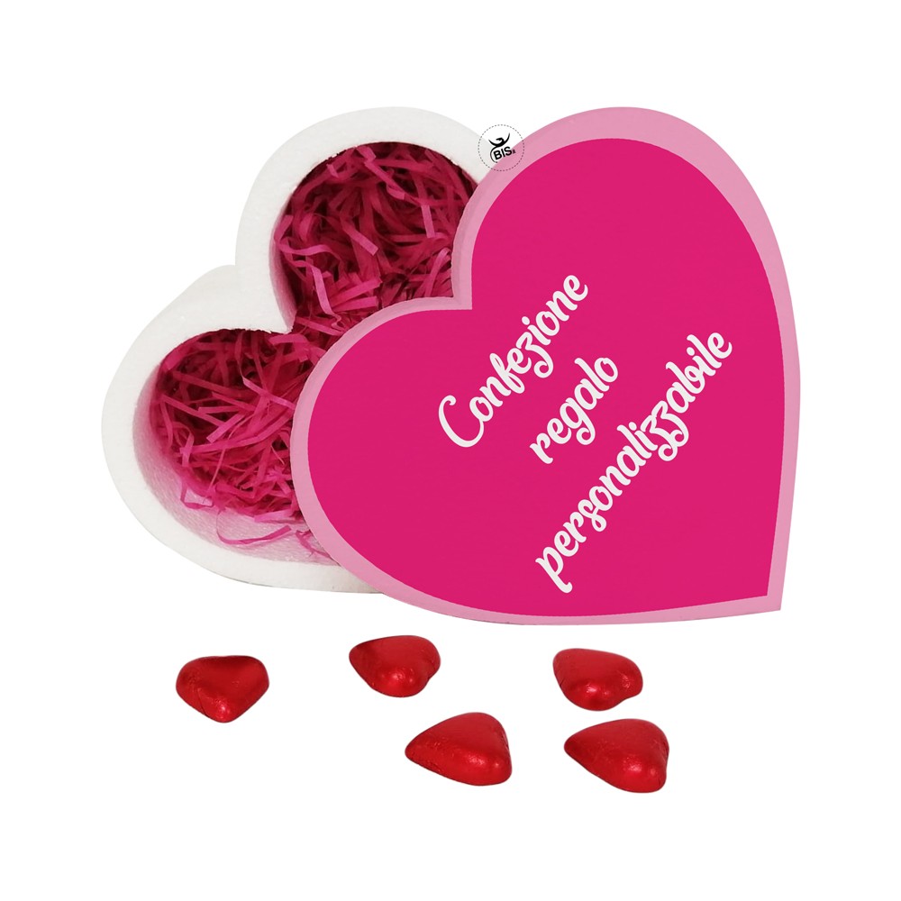 Confezione regalo Cuore con cioccolatini da personalizzare