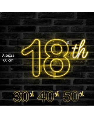 Luce Led "Numero compleanno"