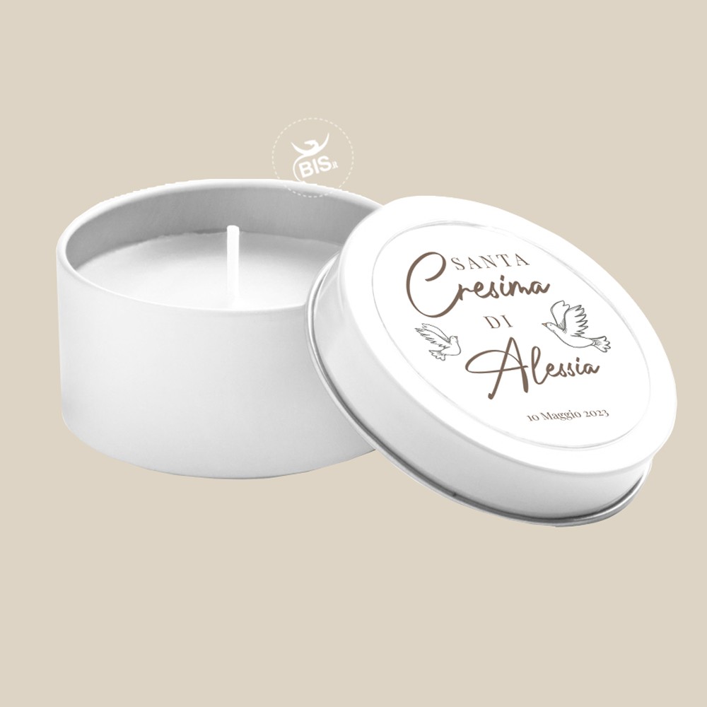 kit 5 pezzi candele profumate Linea Cresima Classic da personalizzare