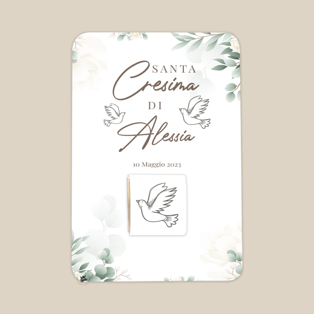 Kit 10 pz. Cioccolatini Linea Cresima Classic da personalizzare