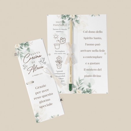 Matita con semi da piantare con packaging a libretto "Linea Cresima Classic"