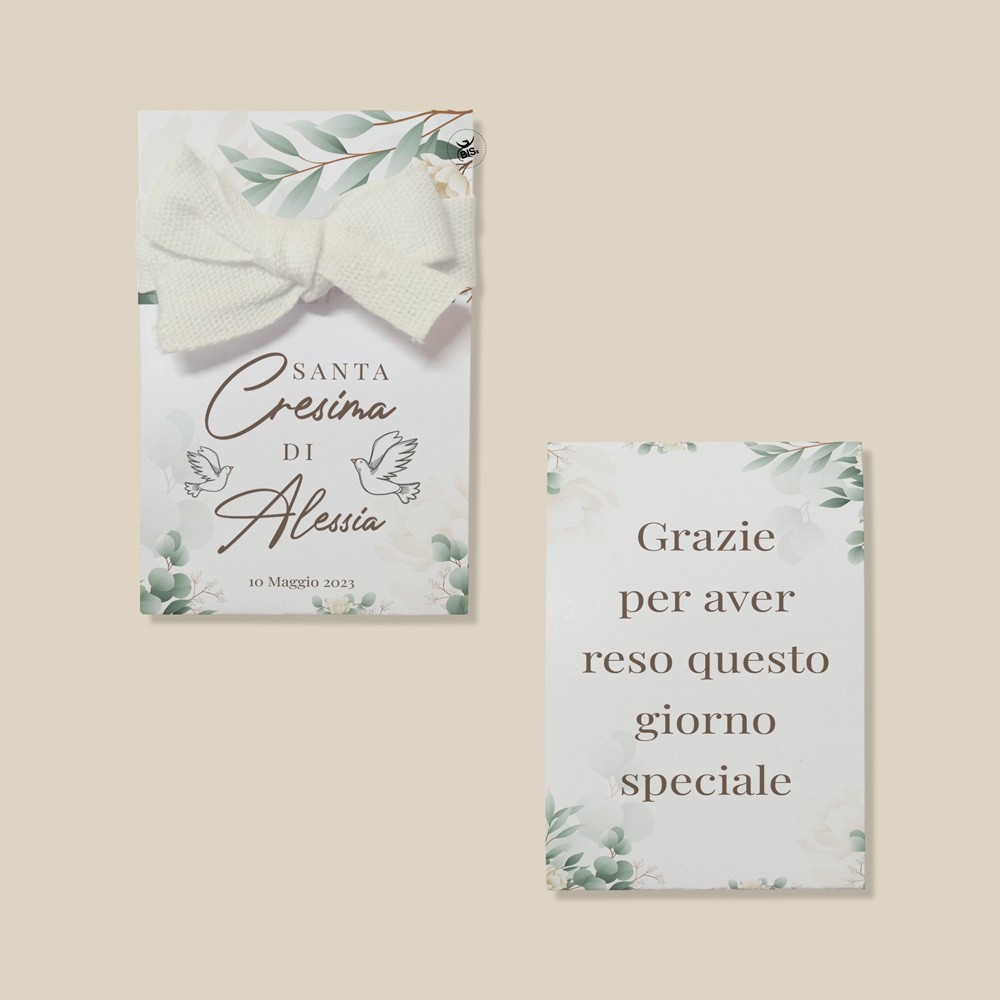 astucci in carta per confetti "Linea Cresima Classic"