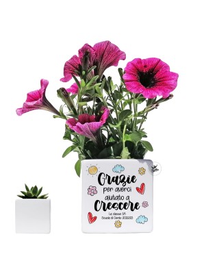 Vaso in ceramica "Grazie per averci aiutato a crescere"