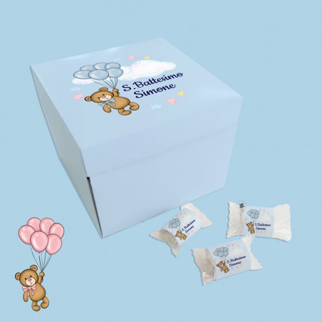 Scatola vassoio porta confetti "Teddy collection"