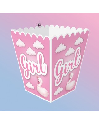 Scatola pop corn "Team Girl"