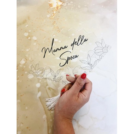Ventaglio in plexiglass "Mamma della sposa"