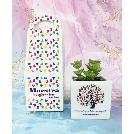 Vaso in ceramica "Grazie Maestra"