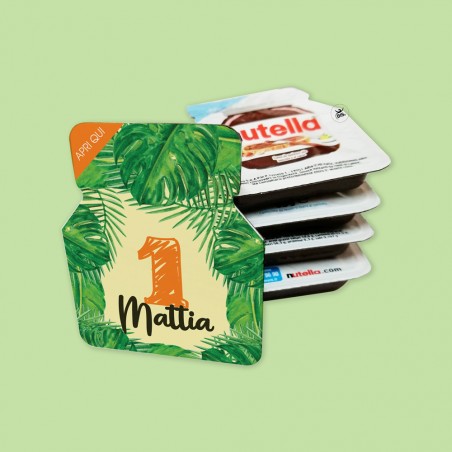 Kit 6 pz Nutella monoporzione "Linea Safari" da personalizzare
