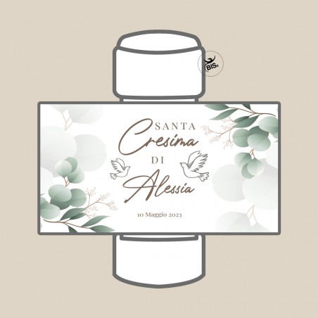 Etichette per bolle di sapone "Linea Cresima Classic"