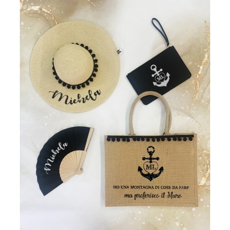 Ventaglio COLOR da personalizzare con nome in glitter