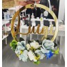 Fuori porta in plexiglass, con fiori, da personalizzare
