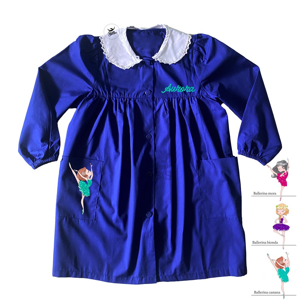 Grembiule bimba blu "Ballerina"