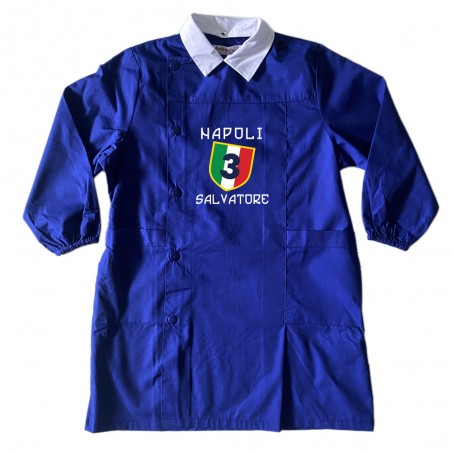 Grembiule bimbo blu "Napoli" da personalizzare con nome
