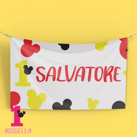 Striscione in PVC da esterno "Linea Topolino/a"