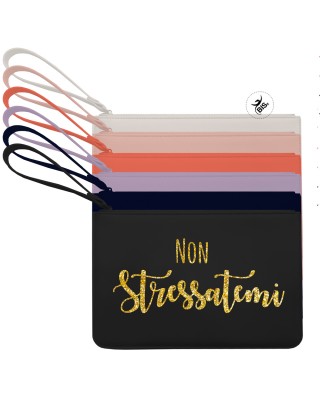 Pochette in ecopelle "Non stressatemi" s