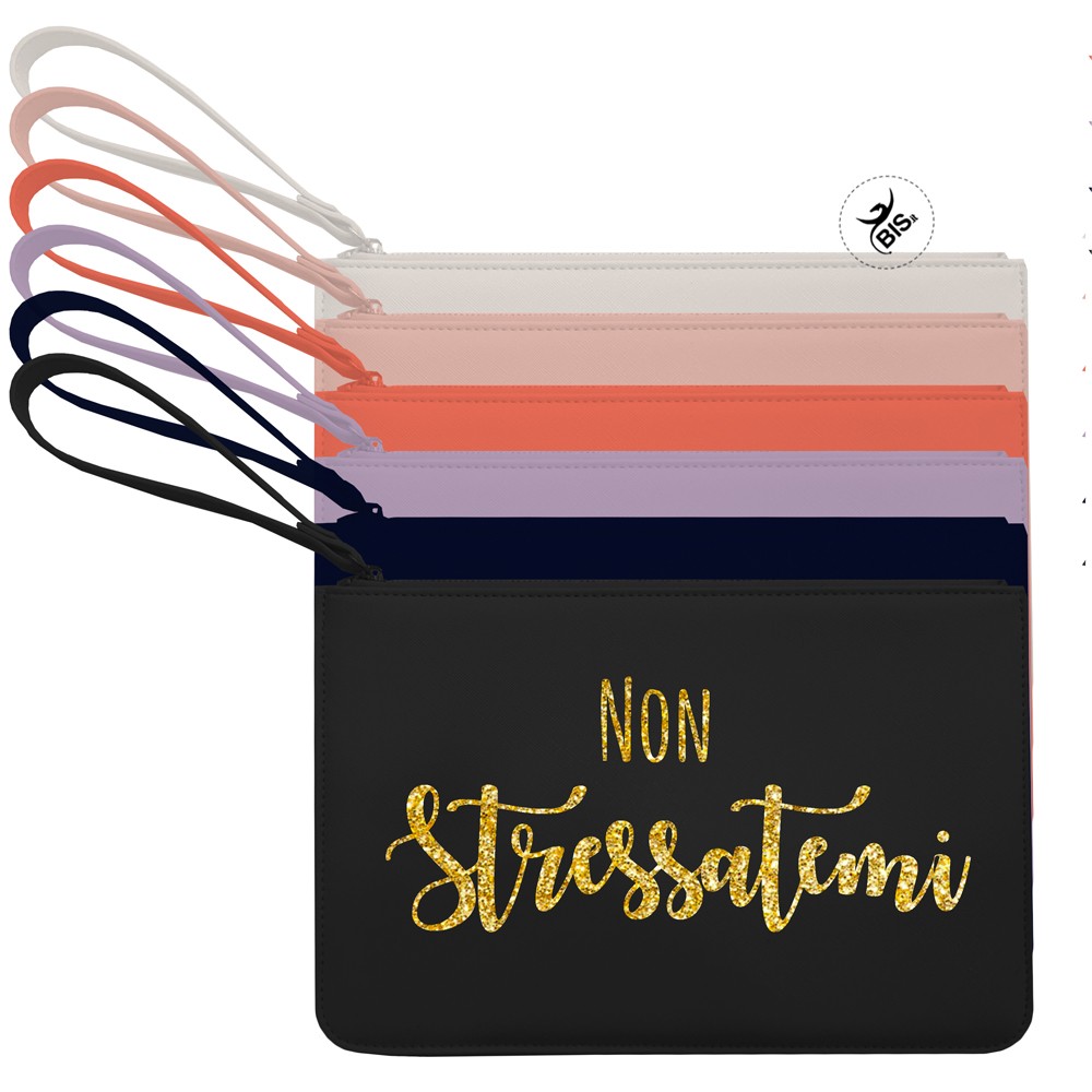 Pochette in ecopelle "Non stressatemi" s