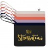 Clutch Bag faux leather "Viva la vida" glitter print