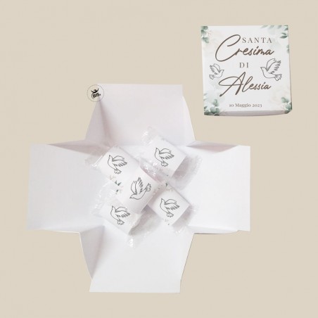 Scatola pop-up porta confetti "Linea Cresima Classic"