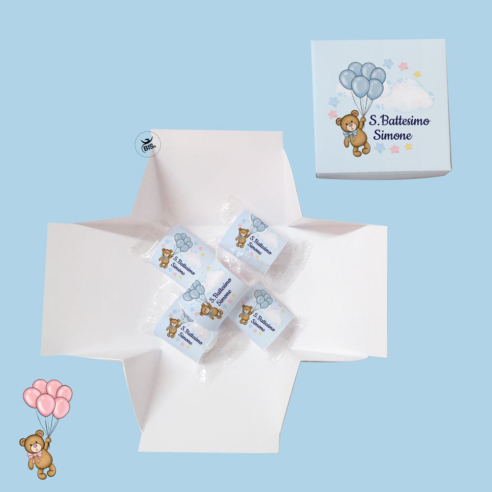 Scatola pop-up porta confetti "Teddy collection"