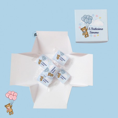 Scatola pop-up porta confetti "Teddy collection"