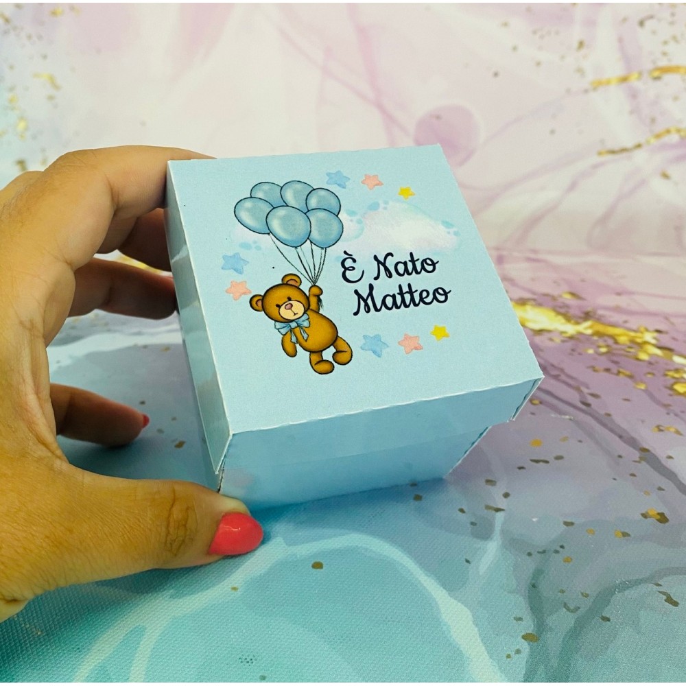 Kit 10 pz Scatola pop-up porta confetti "Teddy collection" da personal