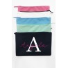 Pochette in tela da personalizzare con nome e iniziale
