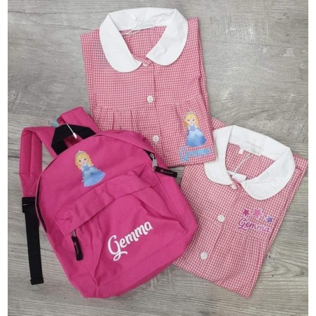 Grembiule a quadretti personalizzabile Principessa