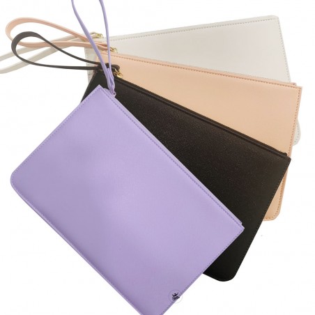 Pochette in ecopelle da personalizzare con nome e iniziale