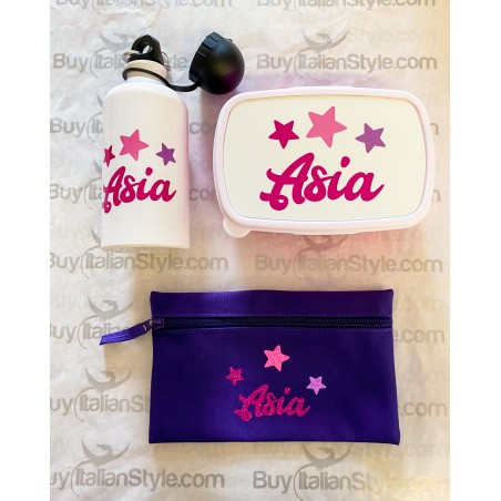 Contenitore per cibo personalizzabile con nome e stelline
