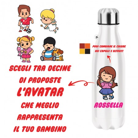 Borraccia termica in acciaio "Linea Avatar"