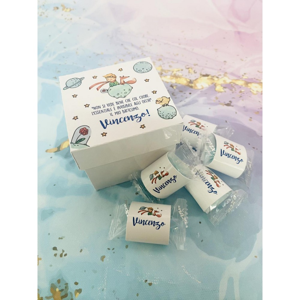 Kit 10 pz Scatola pop-up porta confetti  "Linea Piccolo Principe Classic" da personalizzare