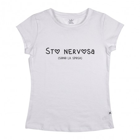 T-shirt Donna Sono la sposa  "Sto nervosa"