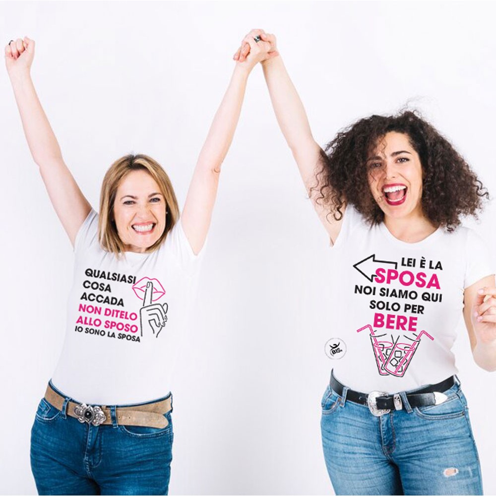 T-shirt Donna "Qualsiasi cosa accada non ditelo allo sposo io sono la sposa"