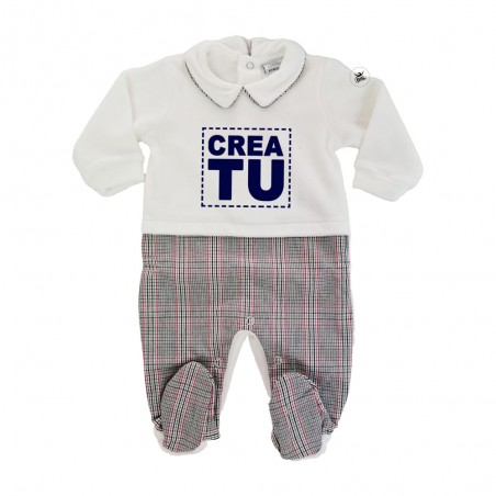 Tutina con trama scozzese da personalizzare