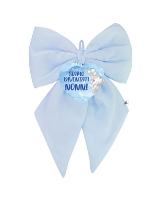 Fiocco Nascita con cuore in plexiglass "Elefantino" da personalizzare