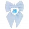 Fiocco Nascita con cuore in plexiglass "Siamo diventati nonni" azzurro