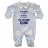Tutina neonato caldo cotone azzurro